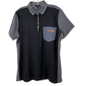 Timeless Elements McDonalds Employee Crew Shirt L Women Polo Gray Short Sleeve